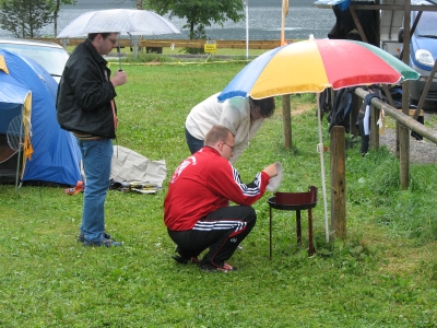 Grillen bei Regen